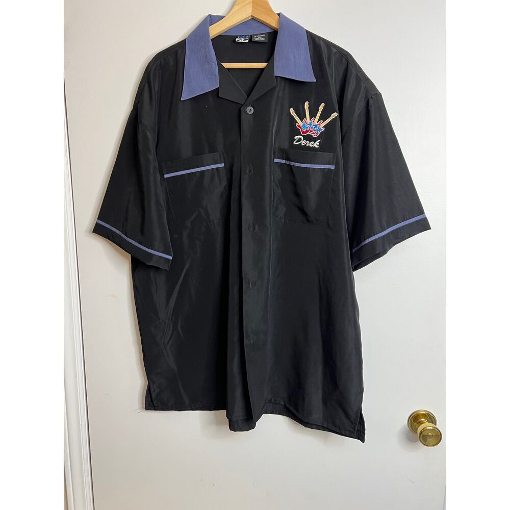 Eric Clapton Mens 2004 Tour Derek Embroidered Bowling Shirt